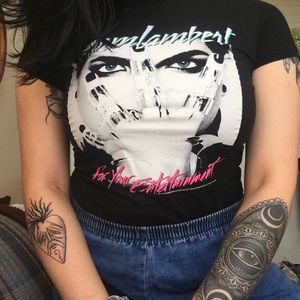 2009 Adam Lambert For Your Entertainment tee y2k